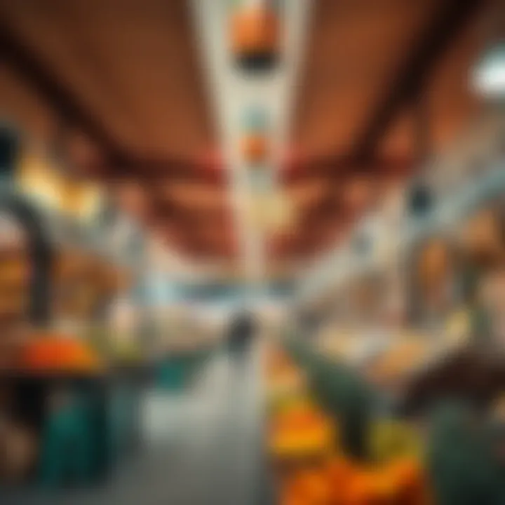Vibrant community market in Al Rashidiya filled with local produce and cultural goods