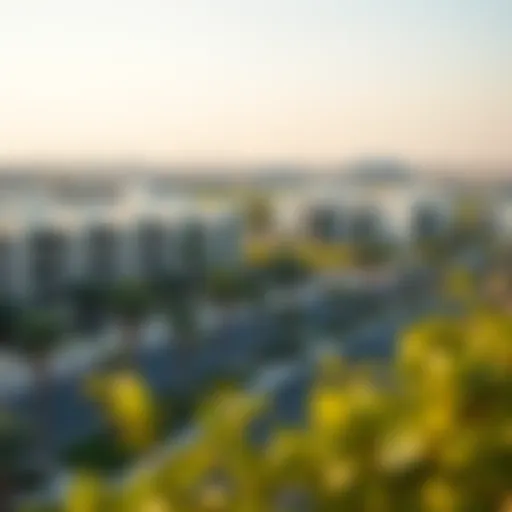 Scenic view of Al Rashidiya neighborhood showcasing modern architecture and greenery