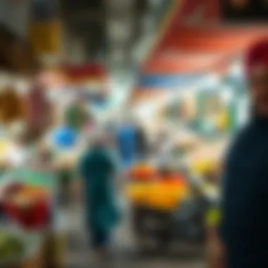 Vibrant market scene highlighting the economic activity on Al Reem Island