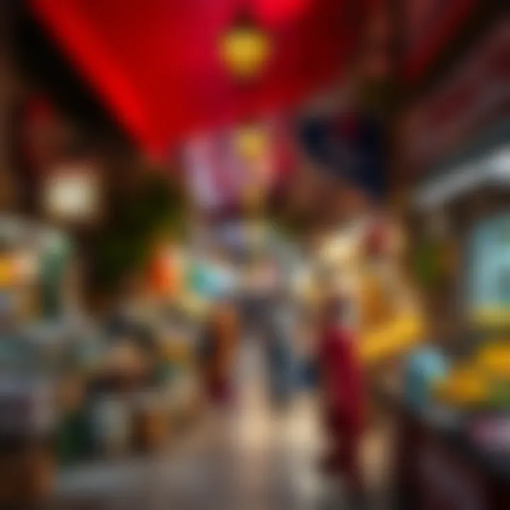 A vibrant market scene illustrating the cultural essence of Bur Dubai