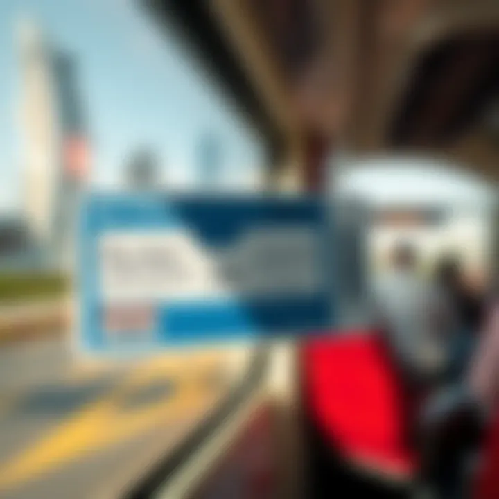 A bus ticket for travel between Abu Dhabi and Dubai