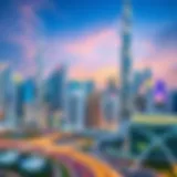 A vibrant skyline of Dubai showcasing modern architecture