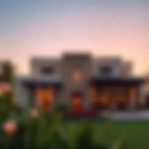 Luxurious Dubai farmhouse exterior showcasing unique architectural design