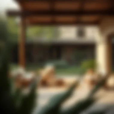Tranquil Outdoor Space of Dubai Farmhouse Tranquil outdoor space of a Dubai farmhouse with lush gardens