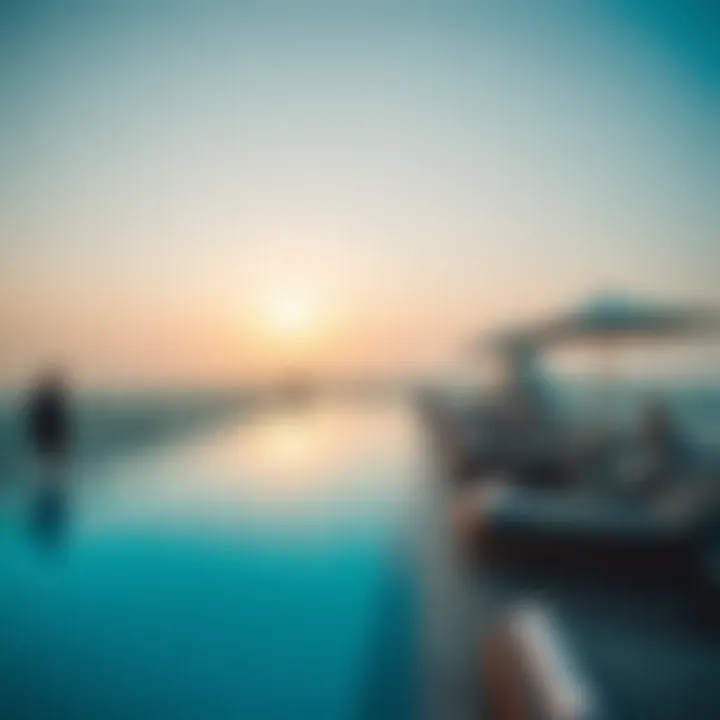 Elegant rooftop pool at a Dubai hotel