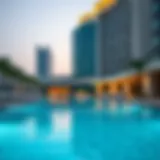 Luxurious hotel swimming pool in Dubai