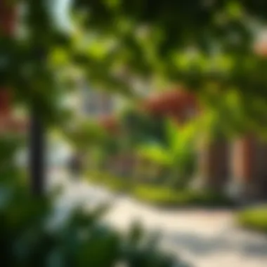 Vibrant Community Spaces at Dubai Oasis Emaar Vibrant community spaces in Dubai Oasis Emaar with lush greenery
