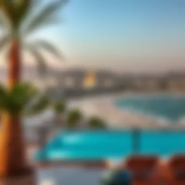 Panoramic view of beach club with property backdrop