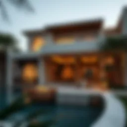 Luxurious villa in Dubai showcasing exclusive architecture
