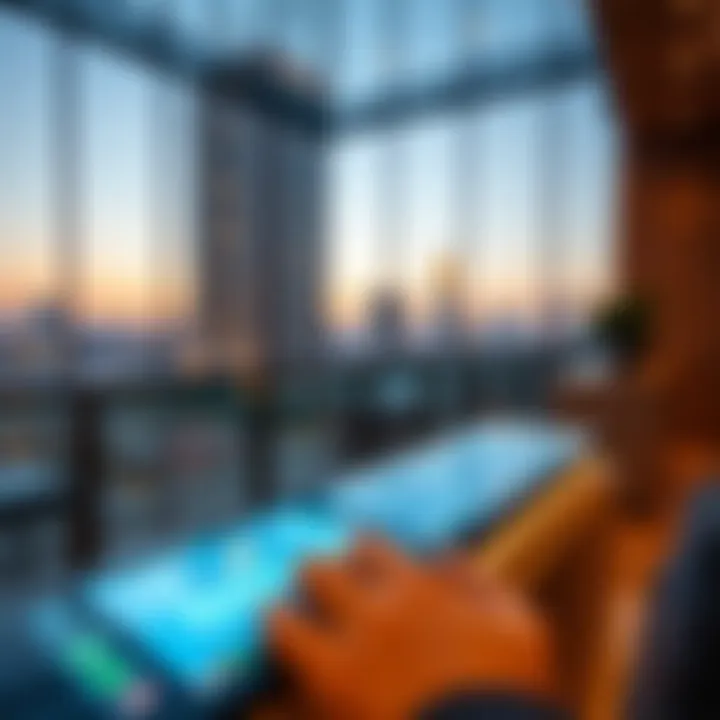 Modern technology interface used for real estate transactions