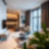 View of a modern flat in Deira with stylish interiors