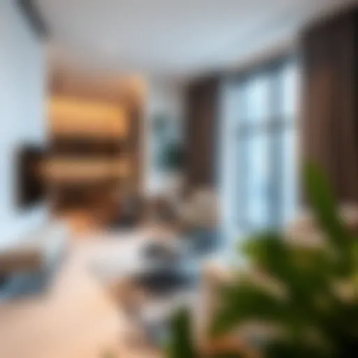 View of a modern flat in Deira with stylish interiors