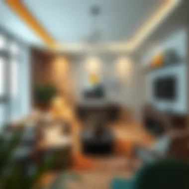 Shared Living Space: Comfort and Style A cozy shared living space showcasing modern decor and furniture