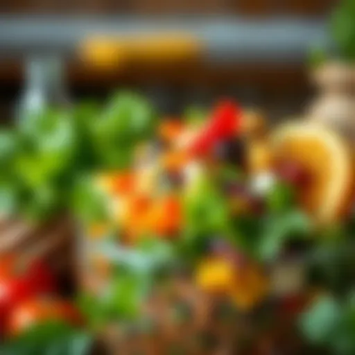 A vibrant salad bowl showcasing fresh local ingredients