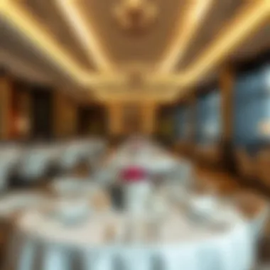Elegant Dining Area at Hilton Yas Bay Elegant dining area featuring gourmet cuisine