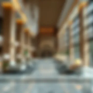 Luxurious Lobby of Hilton Yas Bay Luxurious lobby of Hilton Yas Bay showcasing modern design