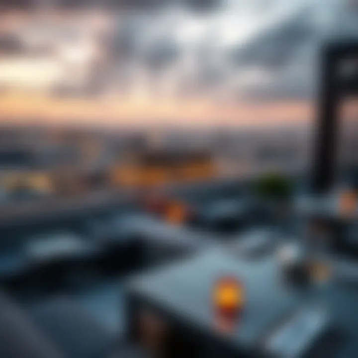 Panoramic view from the rooftop terrace of فندق روف داون تاون