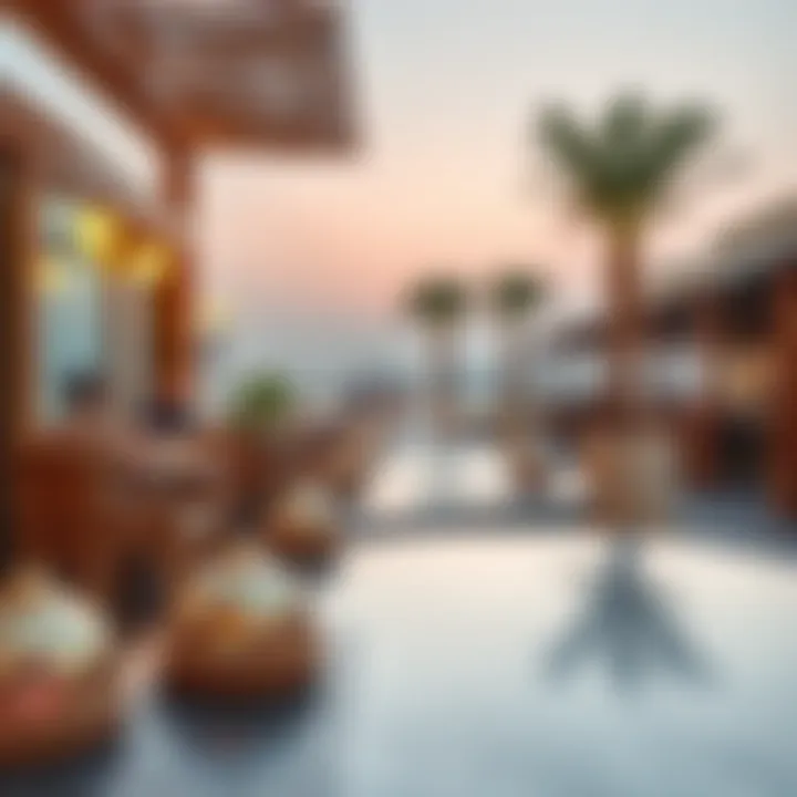 Relaxing outdoor seating area at Jumeirah Beach Cafe