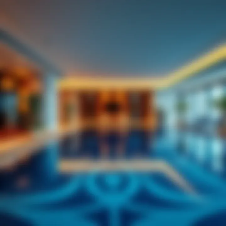 Luxurious amenities offered at Marina Gate Jumeirah Living, highlighting the pool and fitness center