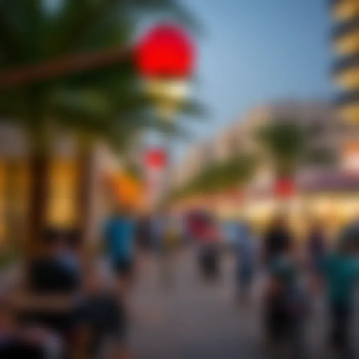 Vibrant community atmosphere surrounding Marina Gate Jumeirah Living