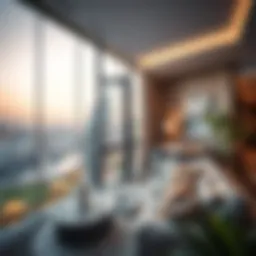 Luxurious apartment view in Dubai