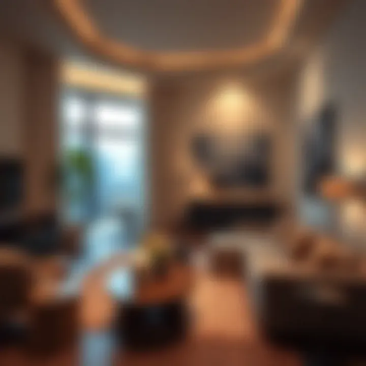 Stylish living room in a Dubai rental apartment