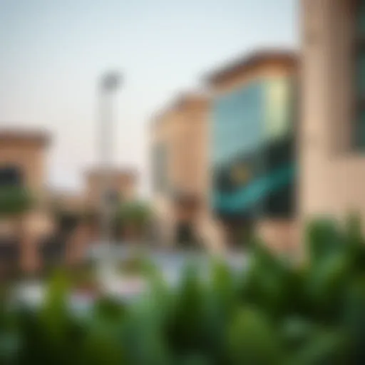 A scenic view of Nad El Sheba showcasing its unique architecture