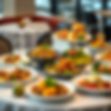 The Art of Culinary Presentation in Dubai A beautifully arranged table featuring a selection of signature dishes from different cuisines