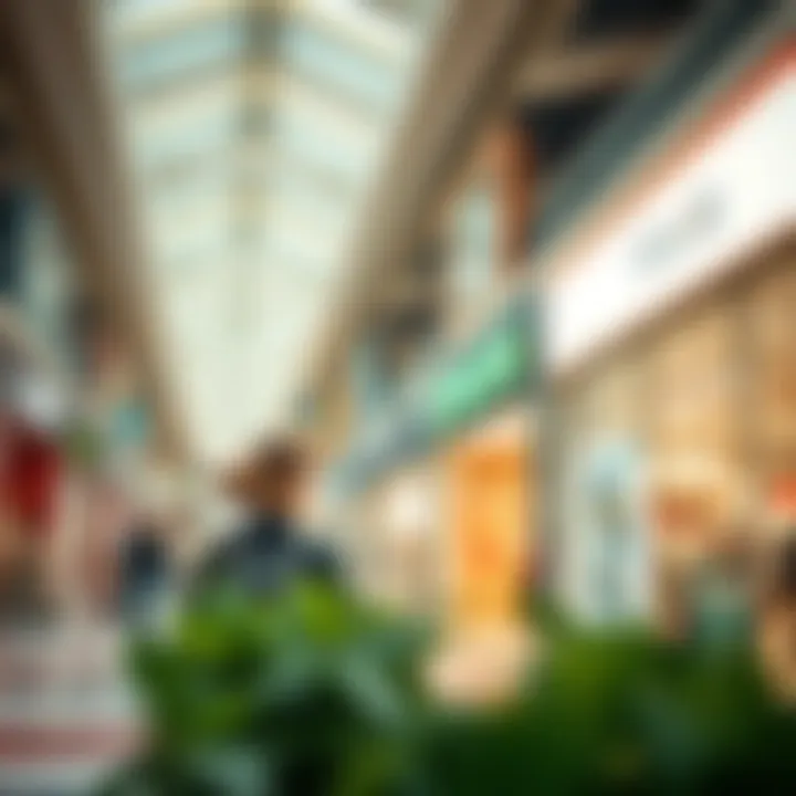 A diverse range of retail stores in a shopping center