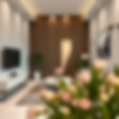 Contemporary Design in Rashidiya Flats Modern one-bedroom flat interior showcasing contemporary design