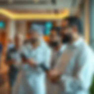 Investors exploring properties in Dubai's vibrant neighborhoods