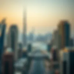 Skyline of Dubai showcasing iconic real estate developments