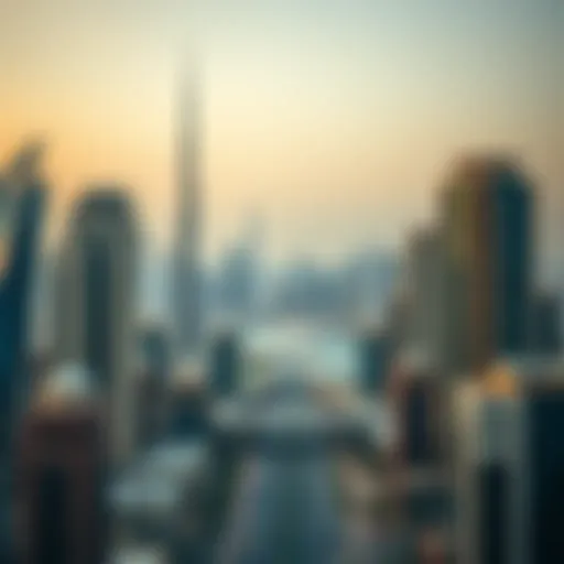 Skyline of Dubai showcasing iconic real estate developments