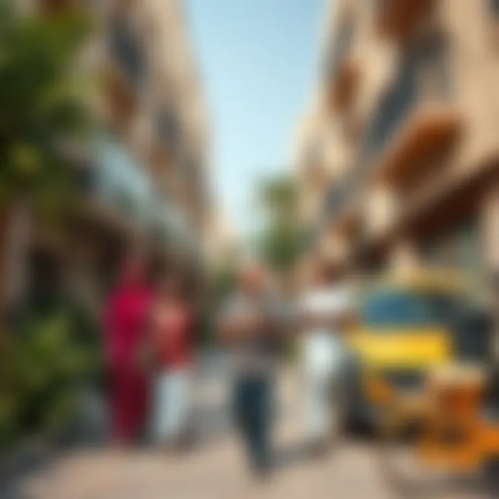 A vibrant community scene illustrating lifestyle in the UAE