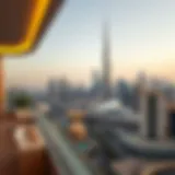 A panoramic view of Dubai's skyline showcasing rental apartments