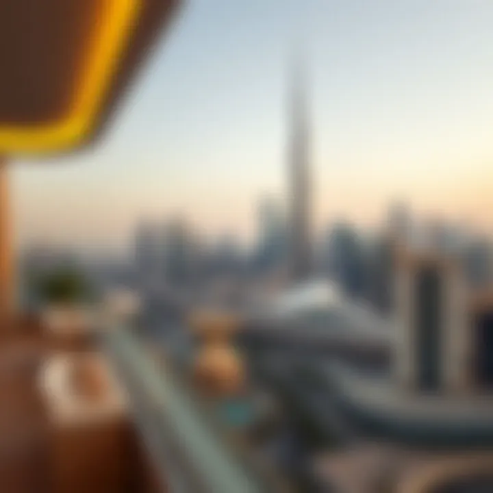 A panoramic view of Dubai's skyline showcasing rental apartments