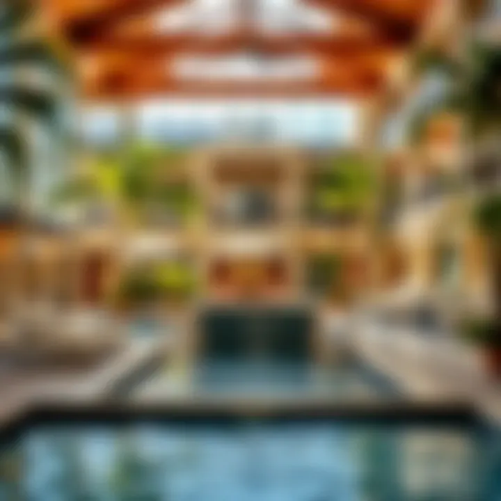 Amenities available in Discovery Gardens, including recreational spaces and pools