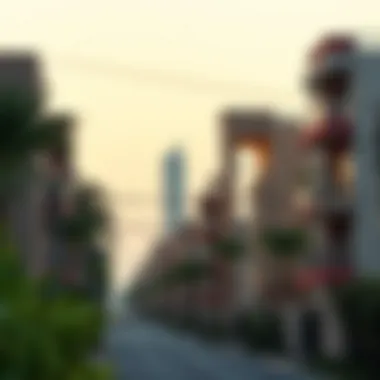 Vibrant neighborhood in Dubai