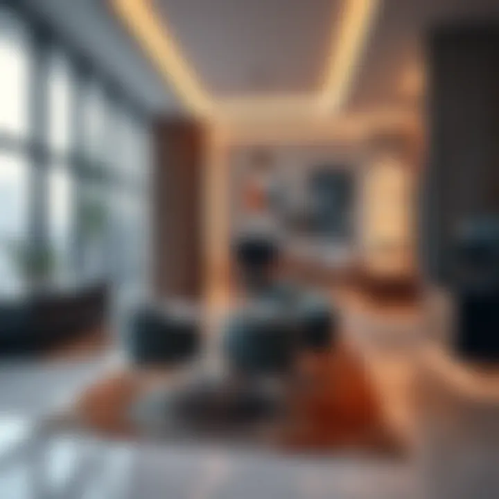 Stylish office space reflecting trends in commercial rooms