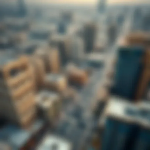Aerial view of Satwa showcasing vibrant urban life