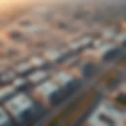 Aerial view of Sharjah Industrial Area Six showcasing its layout and infrastructure.
