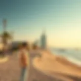 Stunning view of the beachfront at شاطى لامير