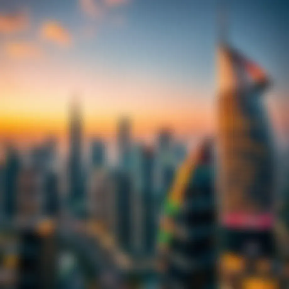 Stunning skyline view of Sheikh Zayed Road hotels