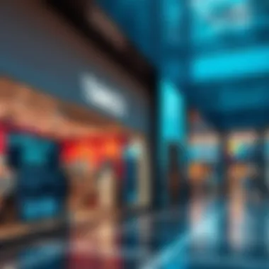 The Fusion of Digital and Retail Spaces A digital storefront reflecting the integration of technology in shopping