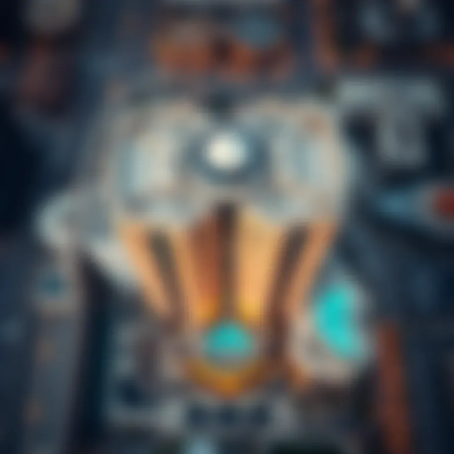 Aerial view of Skyview Hotel showcasing its unique architecture