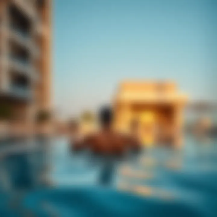 Recreational facilities including pool and spa at Skyview Hotel