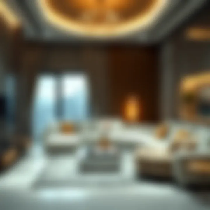 High-tech living room with smart devices