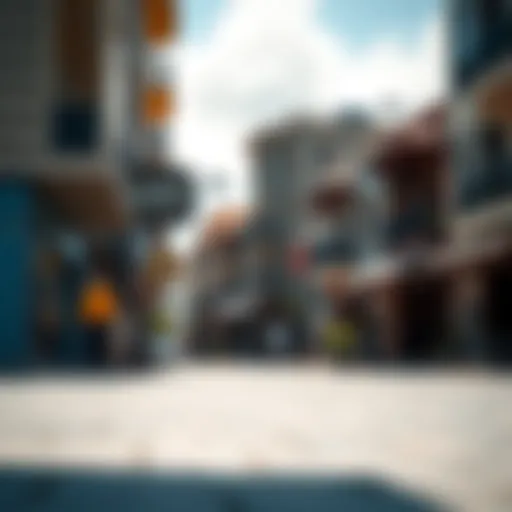 Vibrant street view of شارع بيروت showcasing local architecture