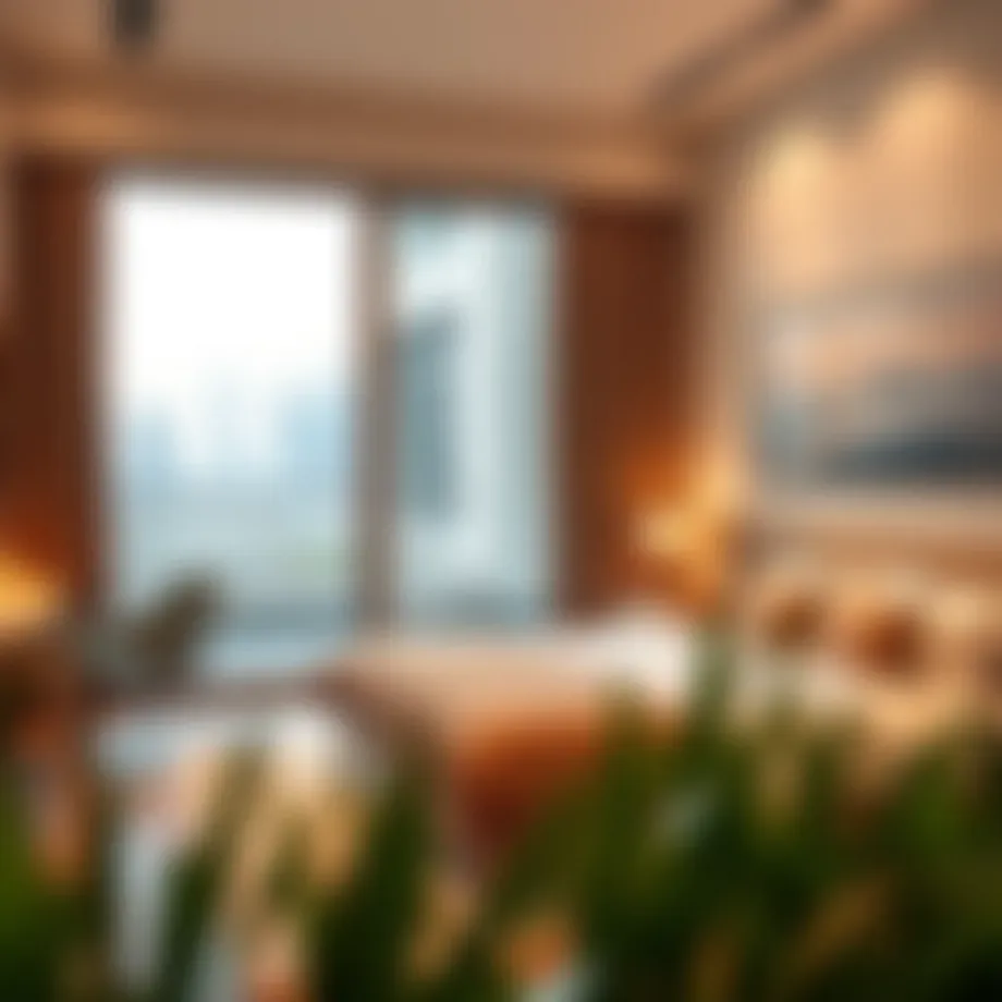 Contemporary studio apartment interior showcasing modern design