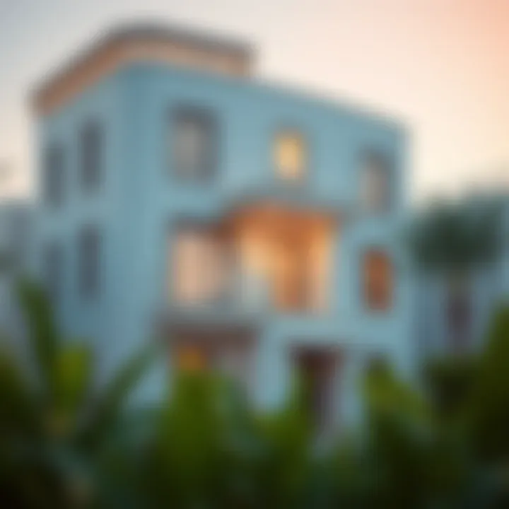 Exterior view of studio flats in Muhaisnah 4